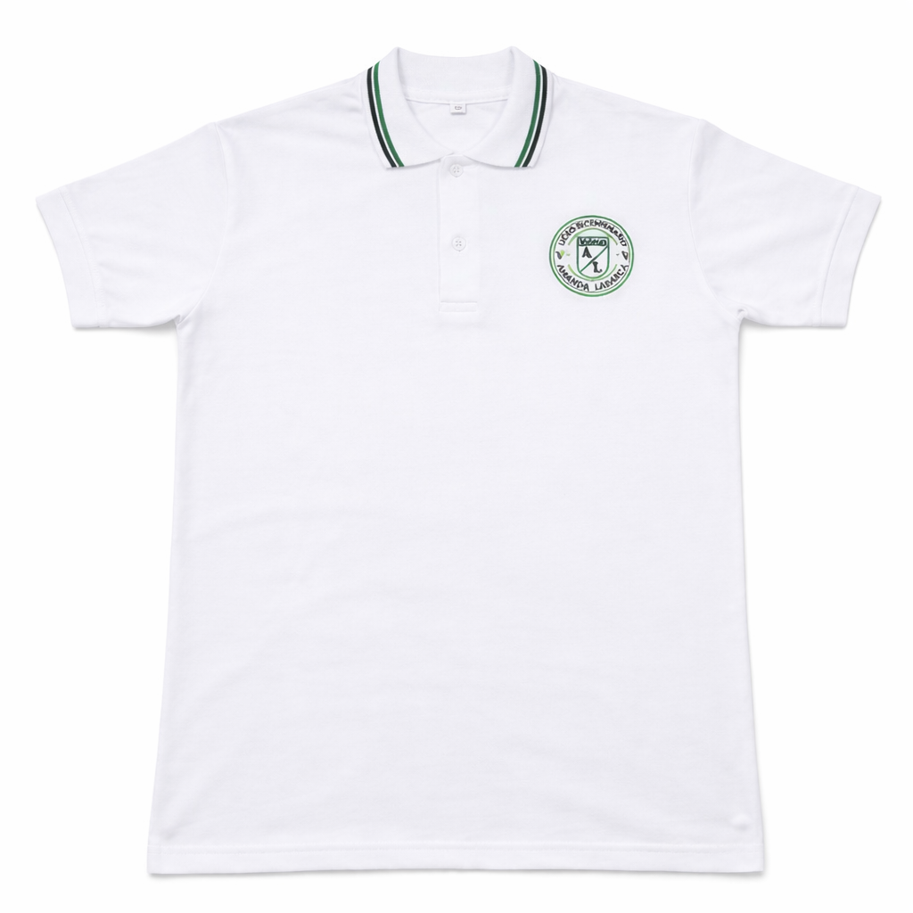 Polera Piqué Blanca Liceo Amanda Labarca